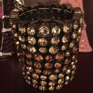 3 J Crew stretchy rhinestone bracelets - gorgeous